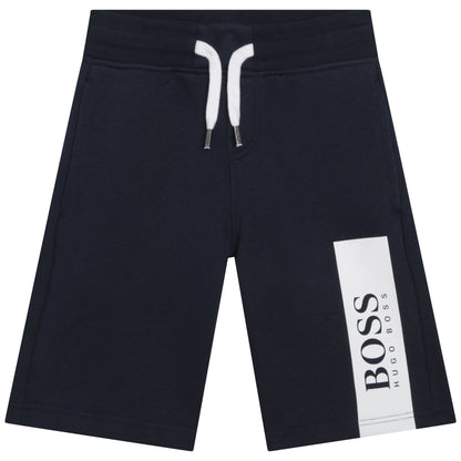 Hugo Boss Boys Bermuda Sweat Shorts_ Navy J24744-849
