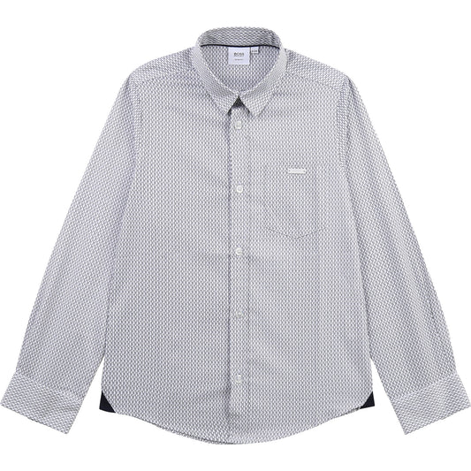 Hugo Boss Boys Dress Shirt with Boss Logo