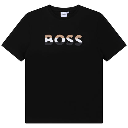 Hugo Boss Boys S/S Shirt w/Logo _Black J25M25-09B