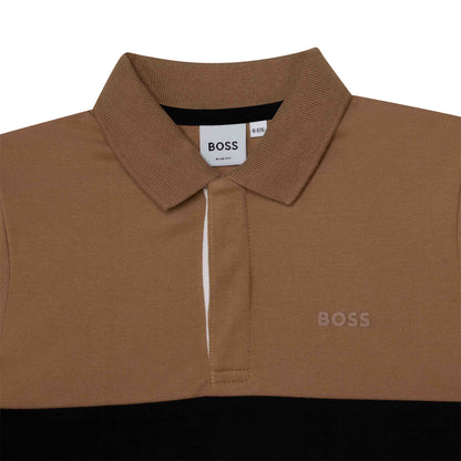 Hugo Boss Boys Color Blocked Polo _Black J25M31-269