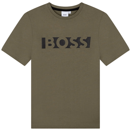 Hugo Boss Boys T-Shirt w/Logo_ Green J25N32-724