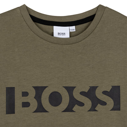 Hugo Boss Boys T-Shirt w/Logo_ Green J25N32-724