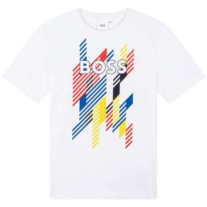Hugo Boss Boys T-Shirt w/Logo_ White J25N41-10B