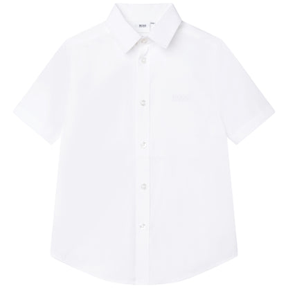 Hugo Boss Boys S/S Dress Shirt_ White J25N63-10B