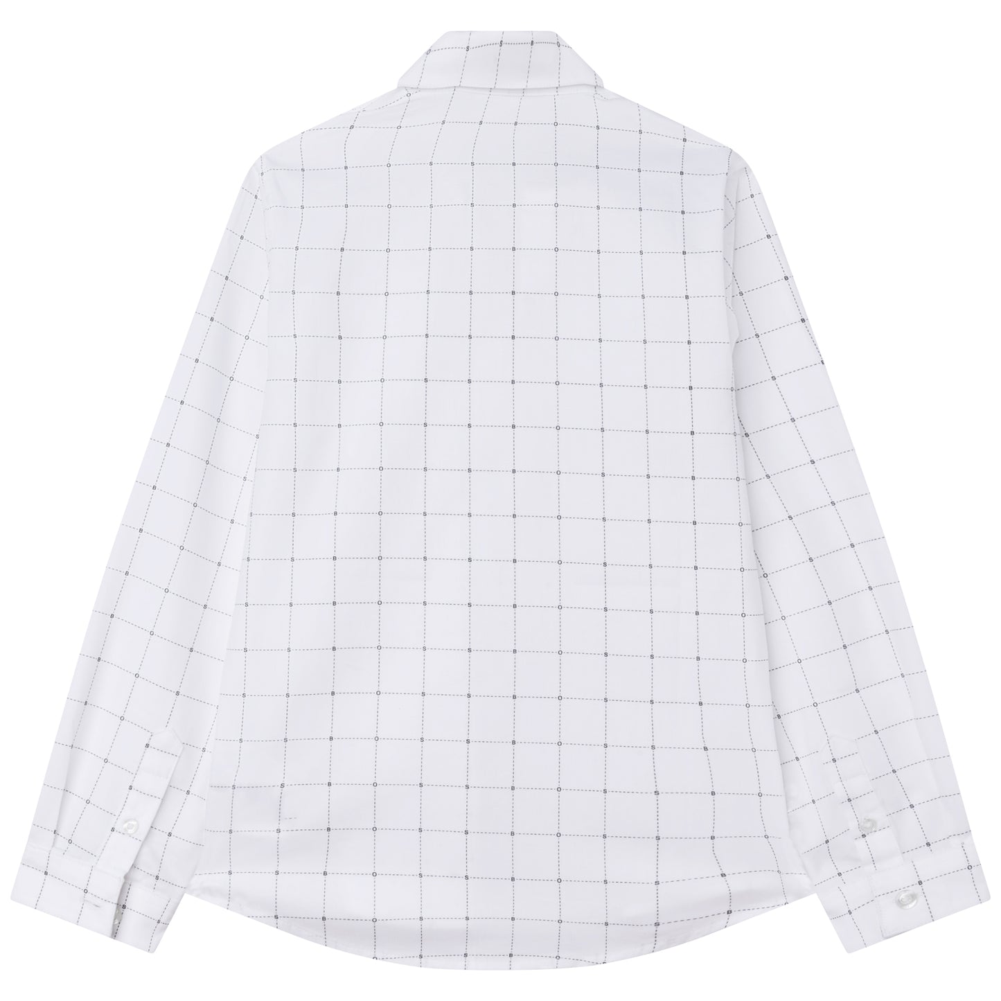 Hugo Boss Boys L/S Dress Shirt w/Pattern_ White J25N64-10B