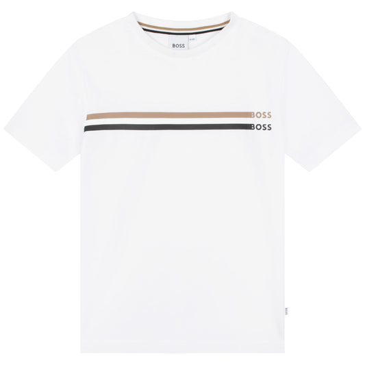 Hugo Boss Boys Fitted T-Shirt _ White J25O18-10P