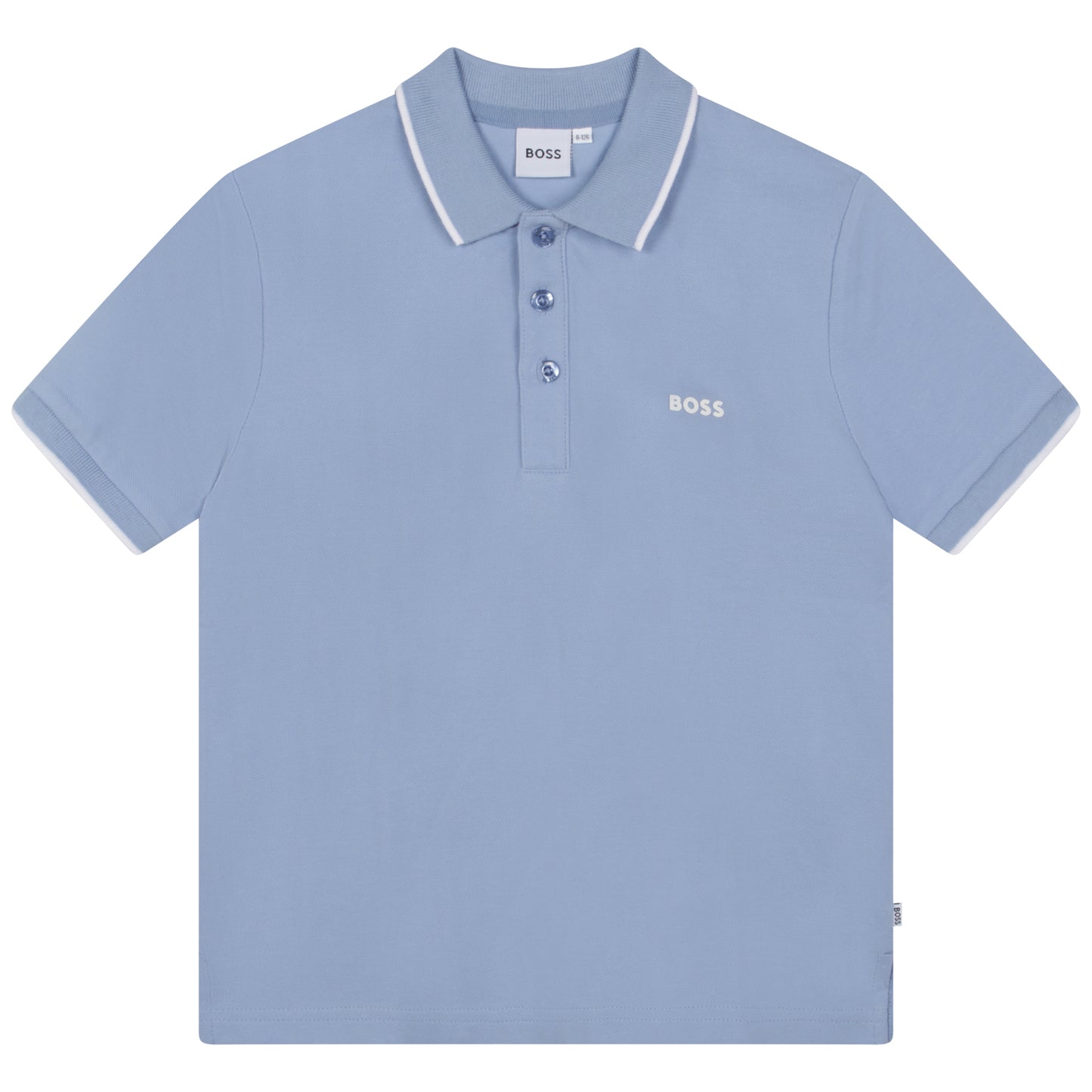 Hugo Boss Boys Basic Short Sleeve Polo _Pale Blue J25O25-77A