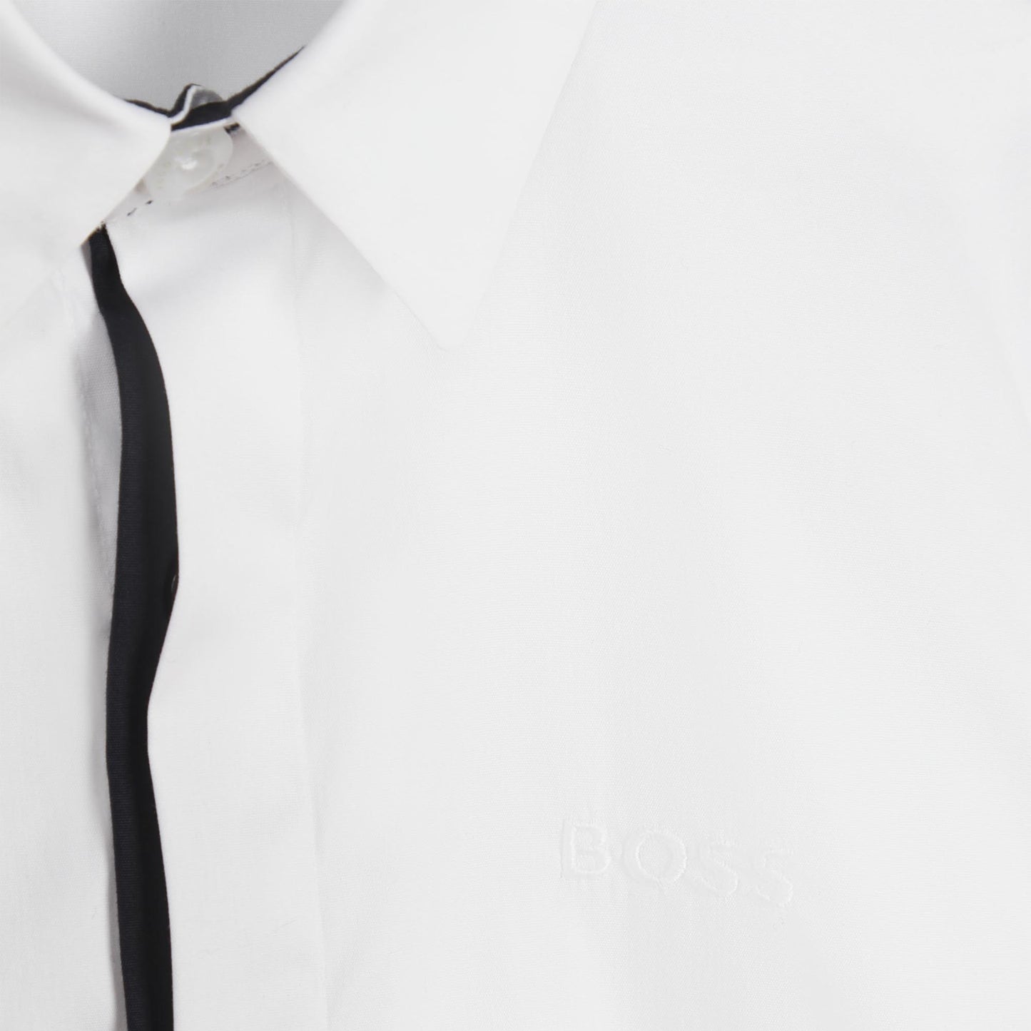 Hugo Boss Boys Long Sleeved Fitted Dress Shirt _White J25O37-10P