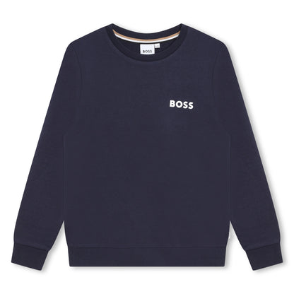 Hugo Boss Boys Fleece Logo Sweatshirt _Navy J25O43-849