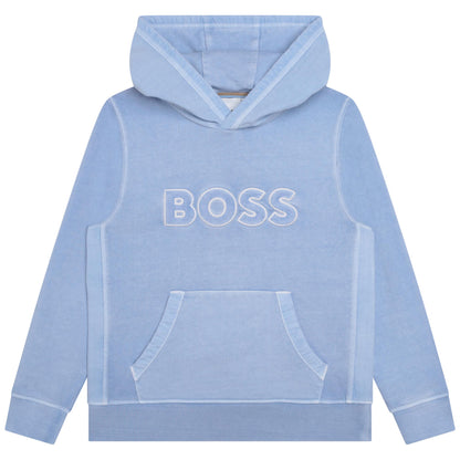 Hugo Boss Boys Fleece Hoodie_Pale Blue J25O47-77A