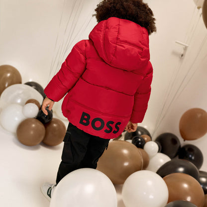 Hugo Boss Boys Puffer Winter Jacket _Red J26488-99C