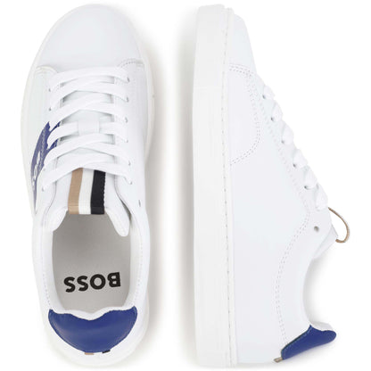 Hugo Boss Boys White Sneakers_ J29336-79B