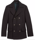 Lauren Ralph Lauren Double Breasted Black Wool Peacoat CR0000 - NorthBoys