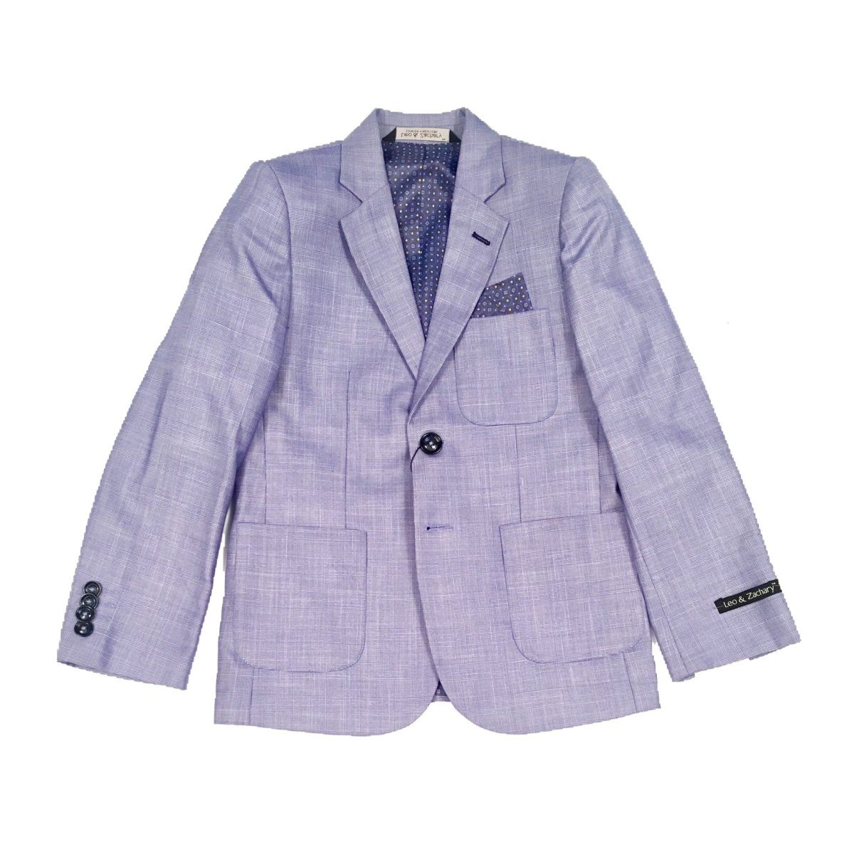 Leo & Zachary Boys Slim Blue Blazer BLZ851 - NorthBoys