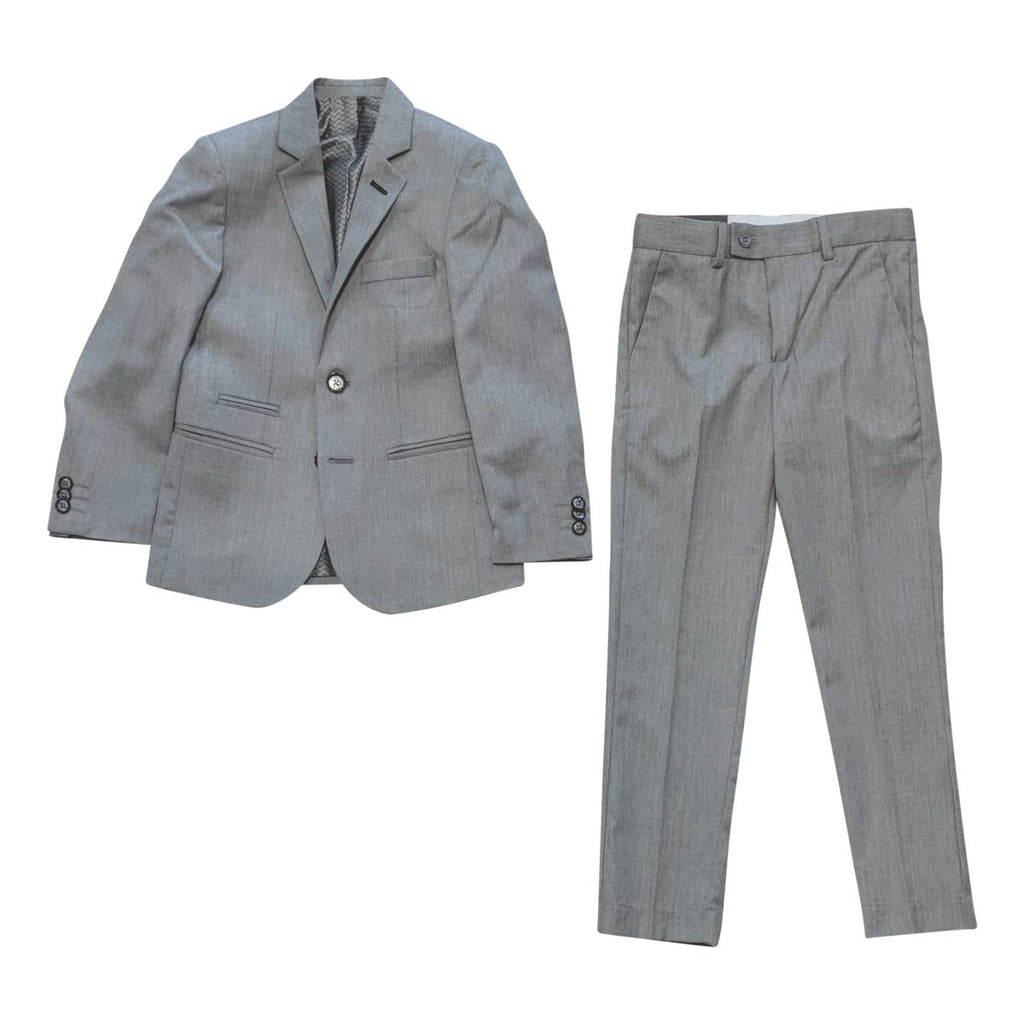 Leo & Zachary Boys Slim Shark Grey Suit 181 SUIT16-NorthBoys