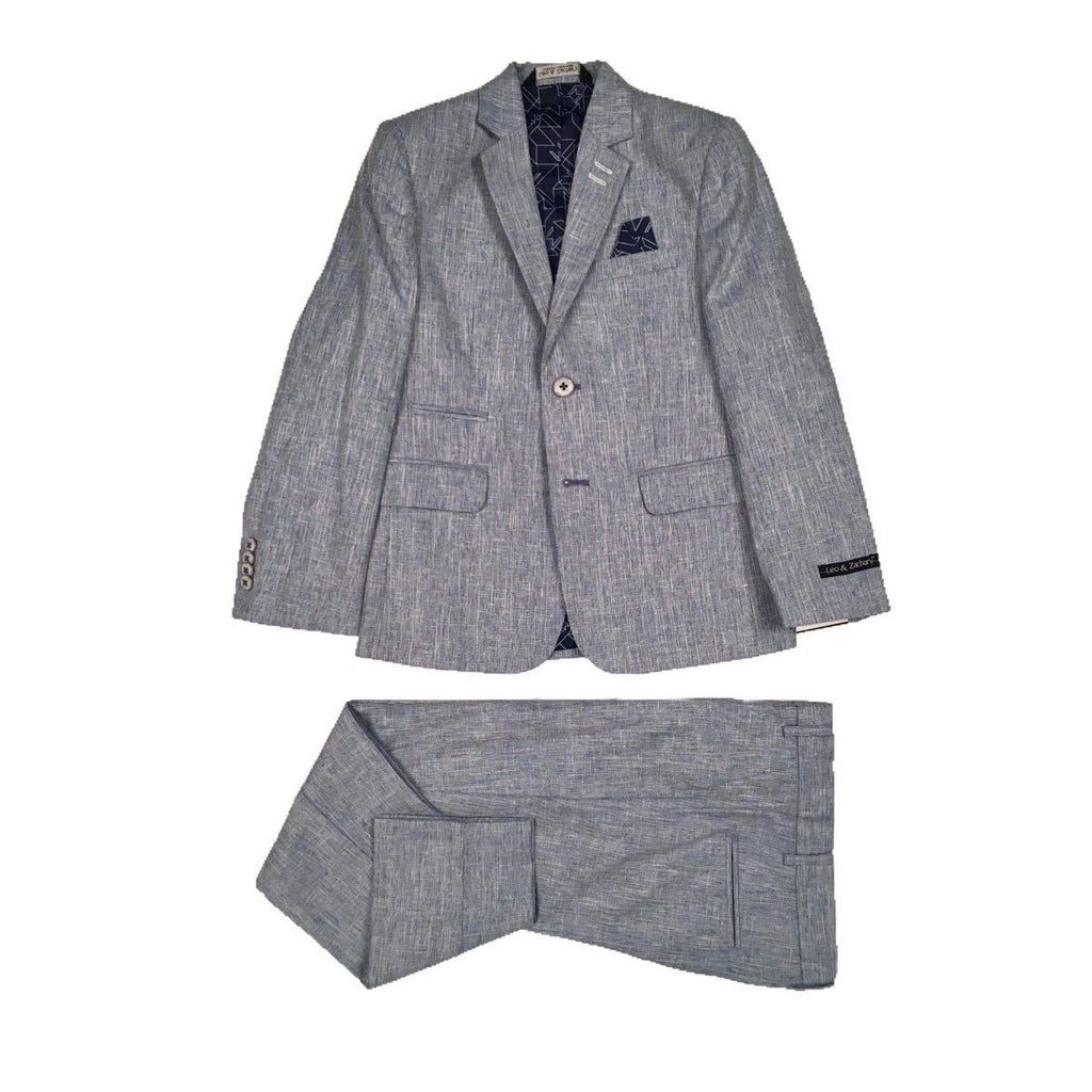 Leo & Zachary Chambray Blue Suit-NorthBoys