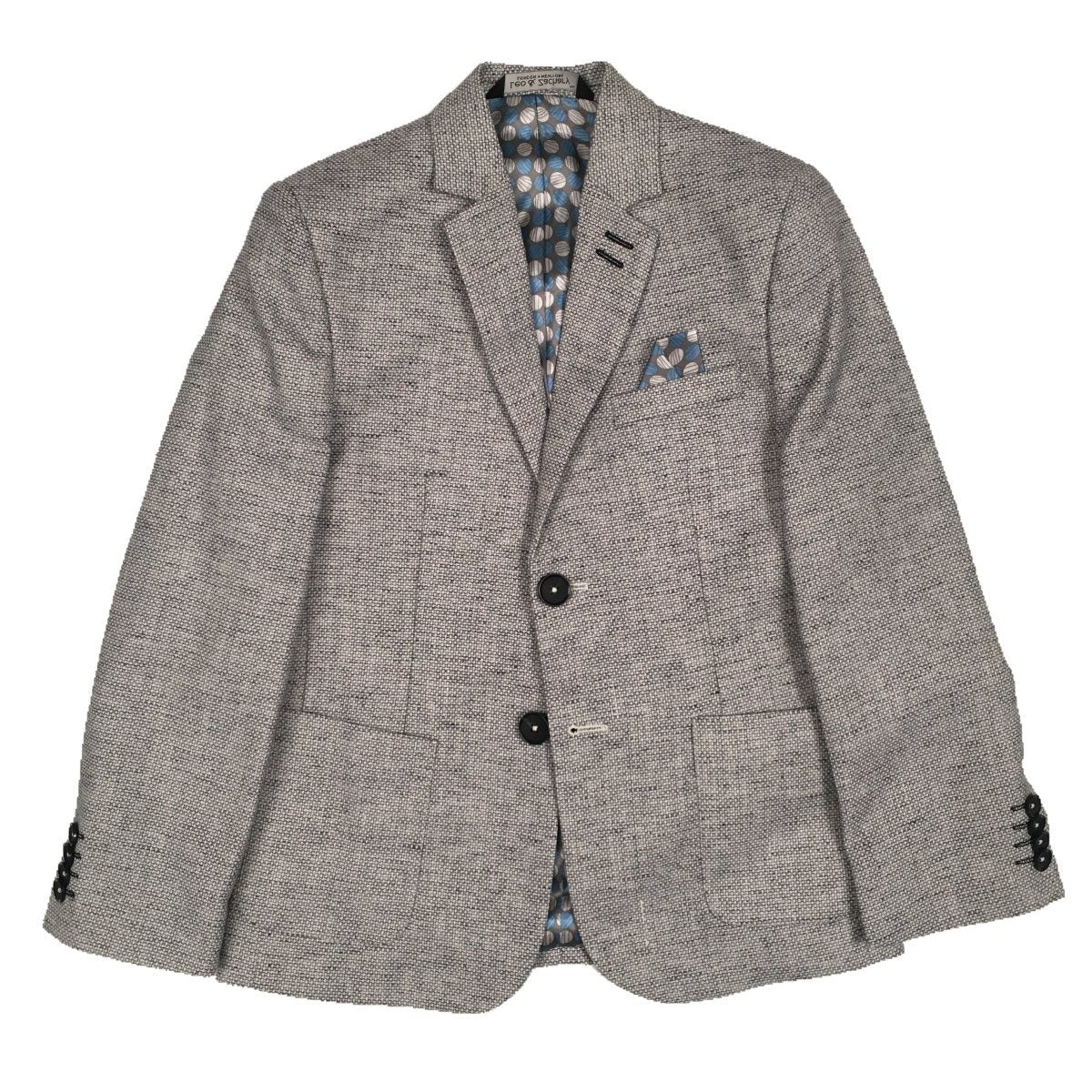 Leo & Zachary Cool Netting Grey Blazer - NorthBoys