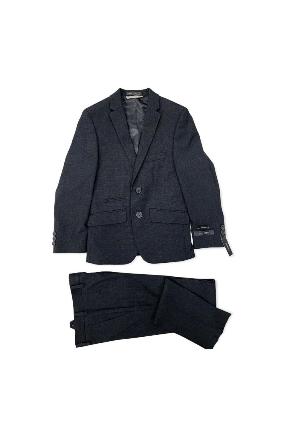 Marc New York Boys Husky Black Neat Suit-NorthBoys