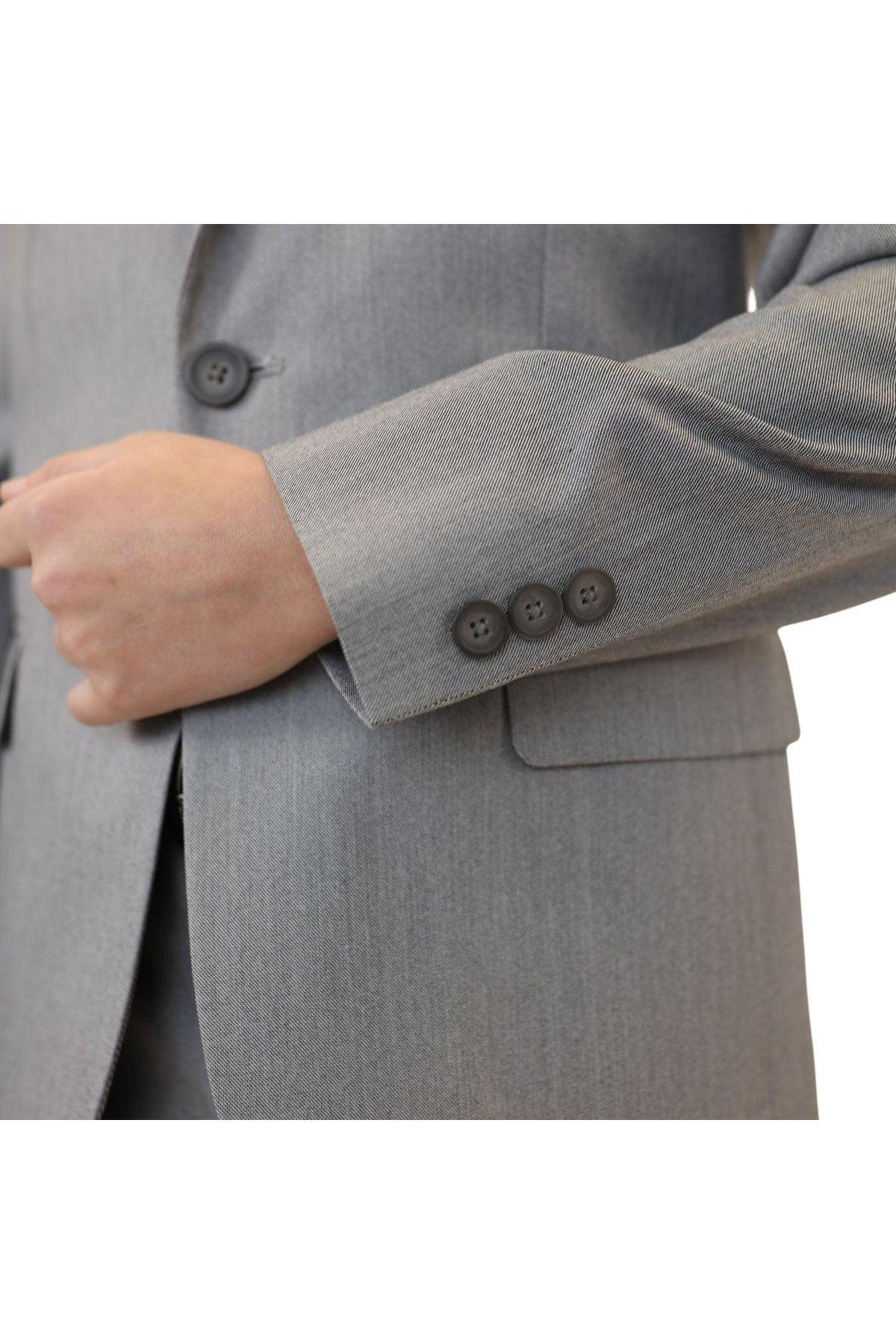 Marc New York Boys Husky Light Grey Sharkskin Suit-NorthBoys