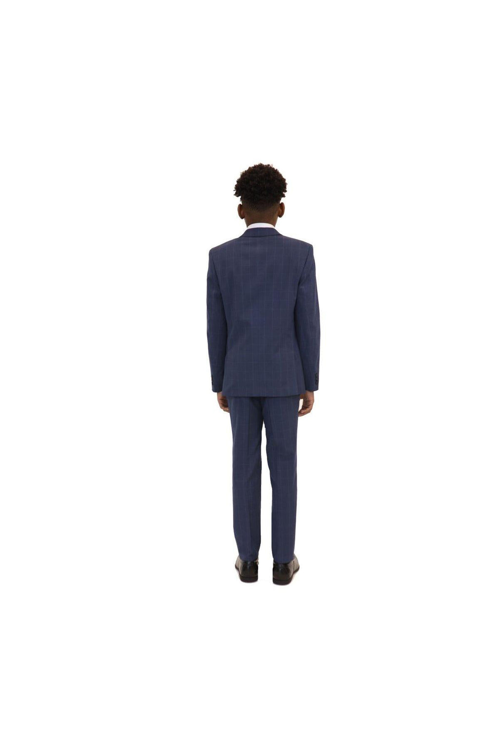 Marc New York Boys Skinny Bright Blue Window Check Suit_ W0712-NorthBoys