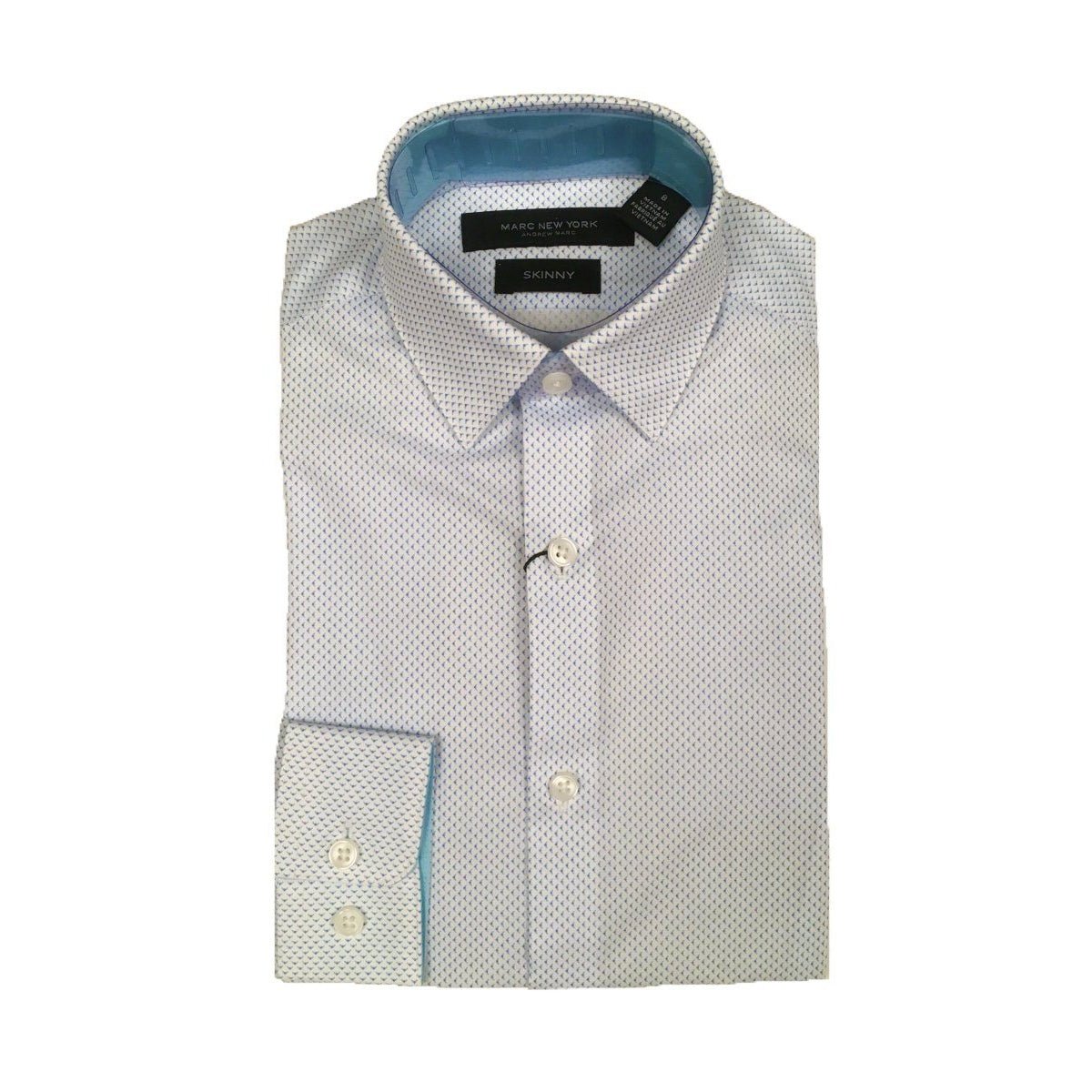 Marc New York Boys Skinny Turquoise Neat Dress Shirt S0100 - NorthBoys