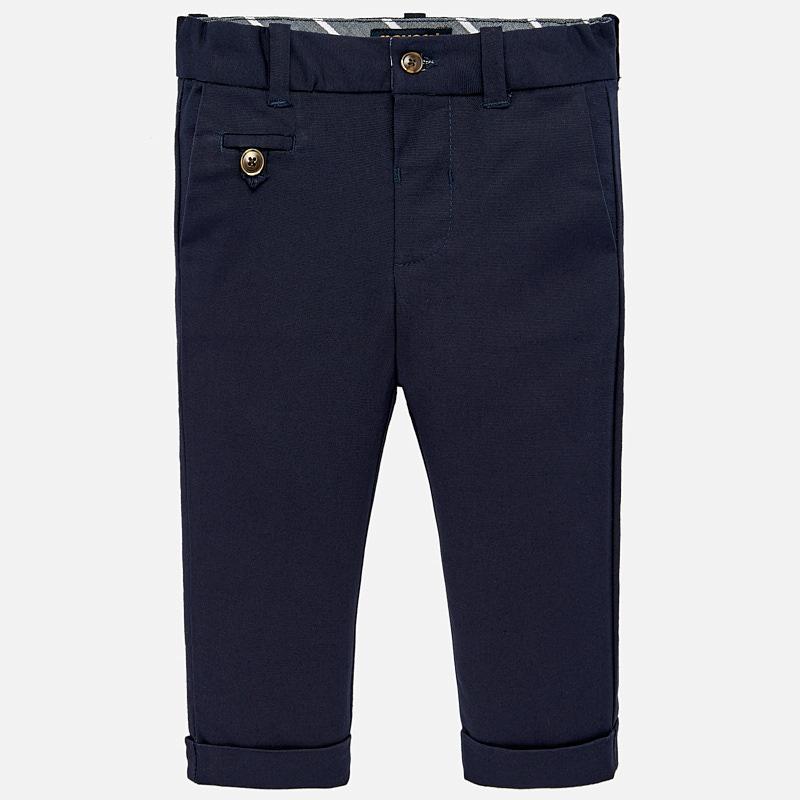 Mayoral Baby Dressy Blue or Navy Linen Pants 1522 - NorthBoys