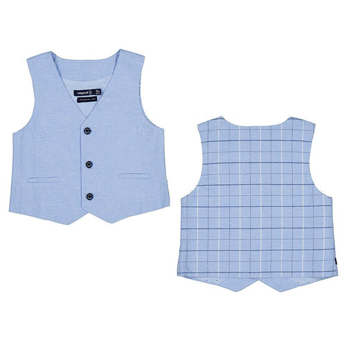 Mayoral Baby Dressy Linen Vest_Blue 1371 - 81 - NorthBoys