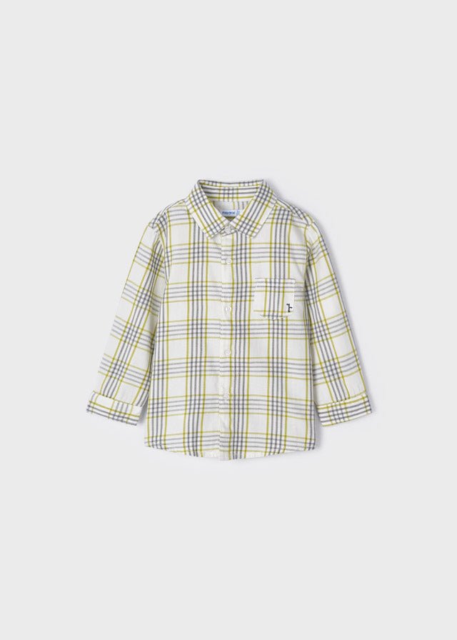 Mayoral Baby L/S Plaid Shirt _Yellow 2161 - 93 - NorthBoys