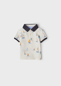 Mayoral Baby Short Sleeve Polo w/ Boats _Off White 1106 - 60 - NorthBoys