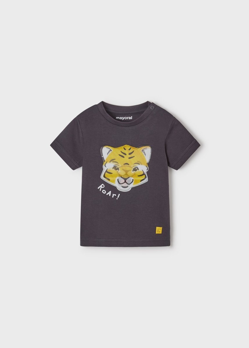 Mayoral Baby T-Shirt w/Tiger Print _Dark Grey 1014 - 65 - NorthBoys