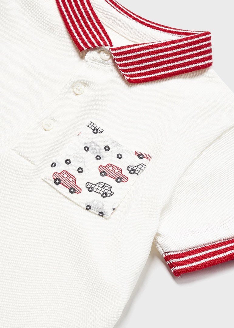 Mayoral Baby s/s Polo Cars_Cream 1105 - 56 - NorthBoys