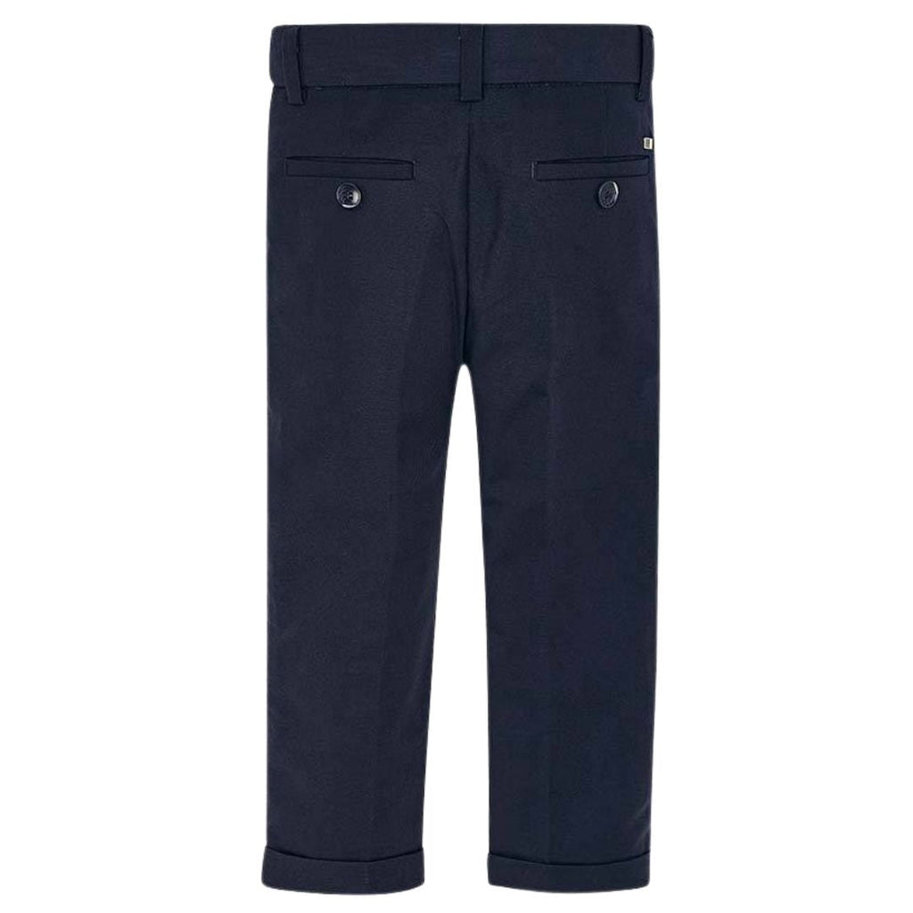 Mayoral Mini Chino Navy Linen Suit Pants 3514-NorthBoys