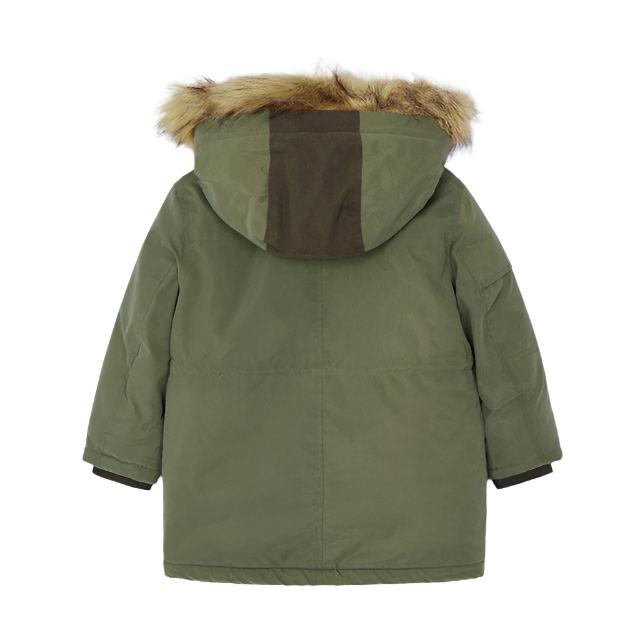 Mayoral Mini Faux Fur Hooded Parka Coat _Green 4464 - 17 - NorthBoys