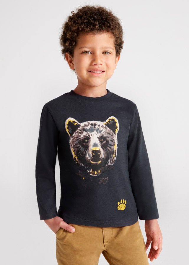 Mayoral Mini L/S Bear Shirt _Grey 4006 - 24 - NorthBoys