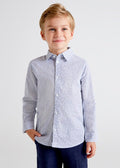 Mayoral Mini L/S Dress Shirt w/Floral Print_ Navy 3120 - 47 - NorthBoys