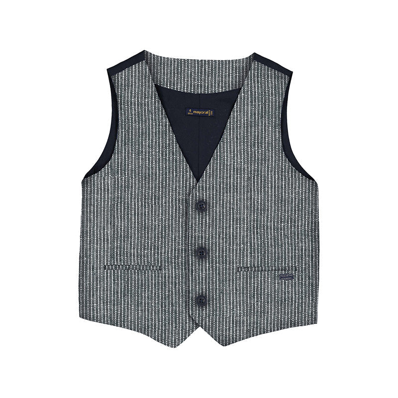 Mayoral Mini Navy Stripe Tailored Vest_3349 - 44 - NorthBoys