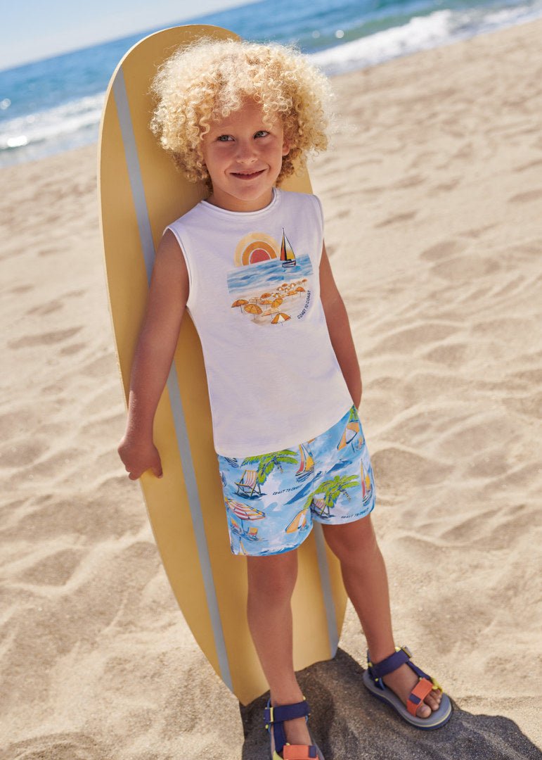 Mayoral Mini Printed Swim Shorts_Blue 3687 - 58 - NorthBoys