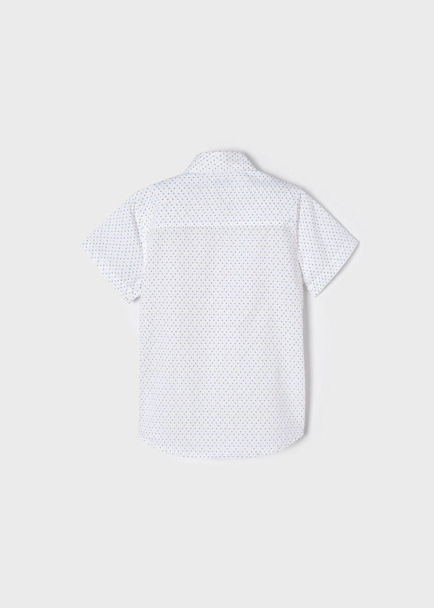 Mayoral Mini S/S Dress Shirt w/Micro Print_ White 3118 - 10 - NorthBoys