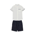 Mayoral Mini Shorts & Linen Shirt Set_ Navy 3240 - 26 - NorthBoys