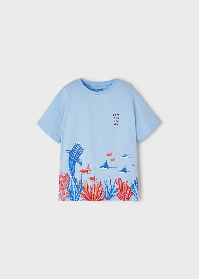 Mayoral Mini T-Shirt w/ Ocean Graphic_ Light Blue 3008 - 46 - NorthBoys