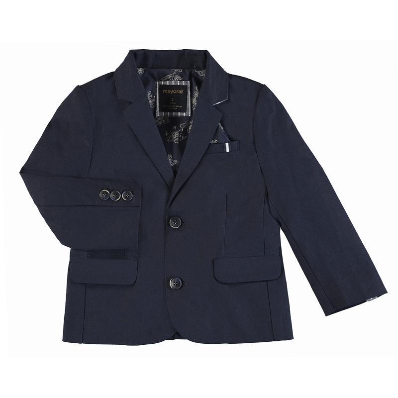 Mayoral Mini Tailored Navy Linen 2 Piece Suit-NorthBoys