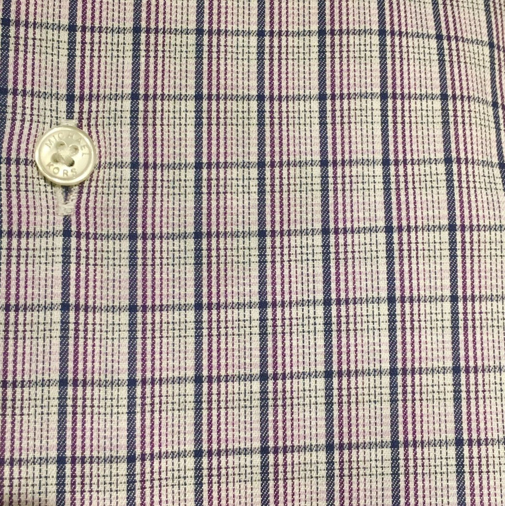 Michael Kors Boys Cotton Burgundy/Navy Plaid Shirt 192 Z0308 - NorthBoys