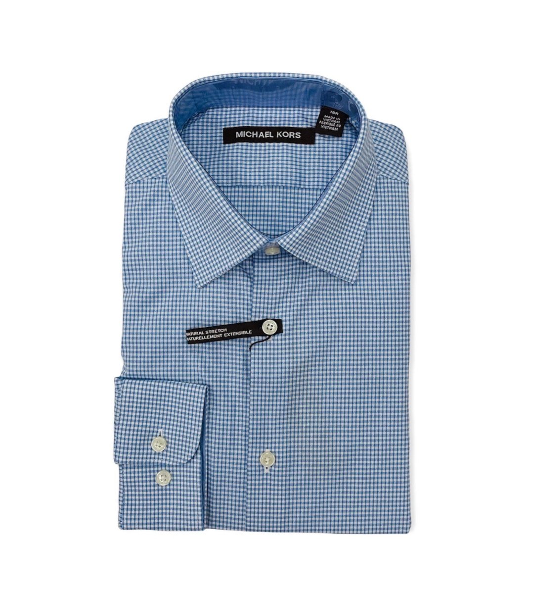 Michael Kors Boys Light Blue Check Cotton Shirt Z0362 - NorthBoys
