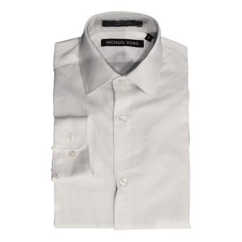 Michael Kors Boys White Tonal Cotton Shirt - NorthBoys