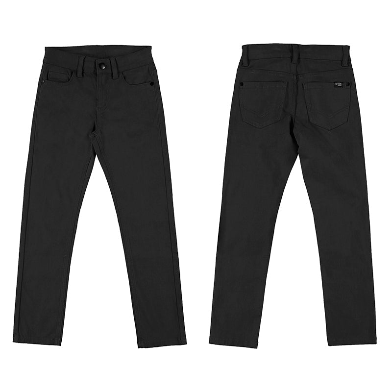 Nukutavake Boys 5 Pocket Slim Fit Basic Black Cotton Pants 582 - 34 212 - NorthBoys
