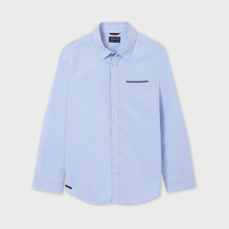 Nukutavake Boys Blue Contrast Dress Shirt - NorthBoys