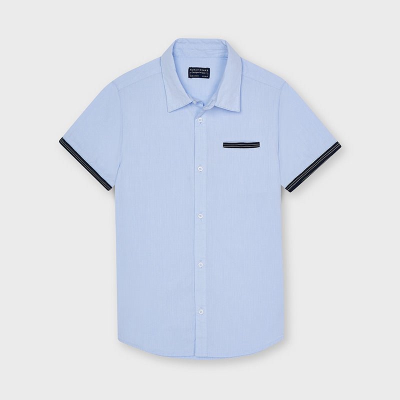 Nukutavake Boys Short Sleeve Blue Dress Shirt - NorthBoys