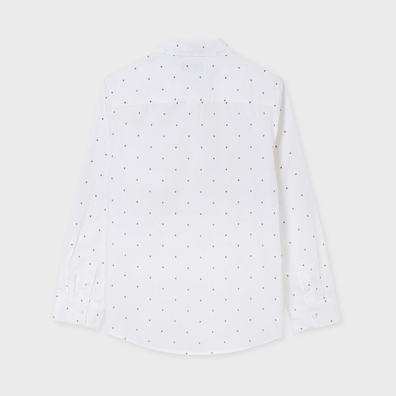 Nukutavake Boys White Print Dress Shirt - NorthBoys