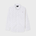 Nukutavake Boys White Print Dress Shirt - NorthBoys