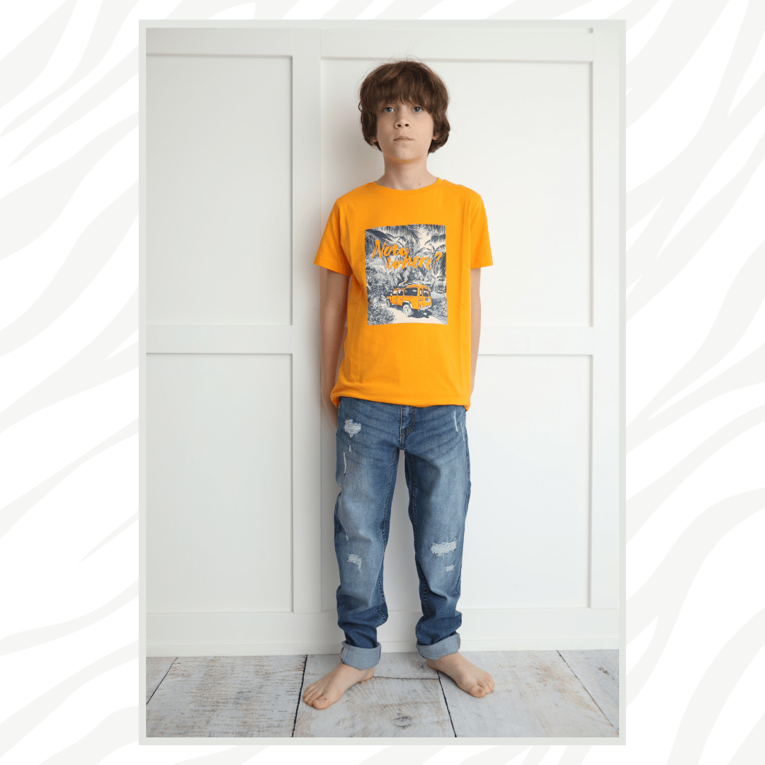 Nukutavake Boys Yellow "Youth" T-Shirt - NorthBoys